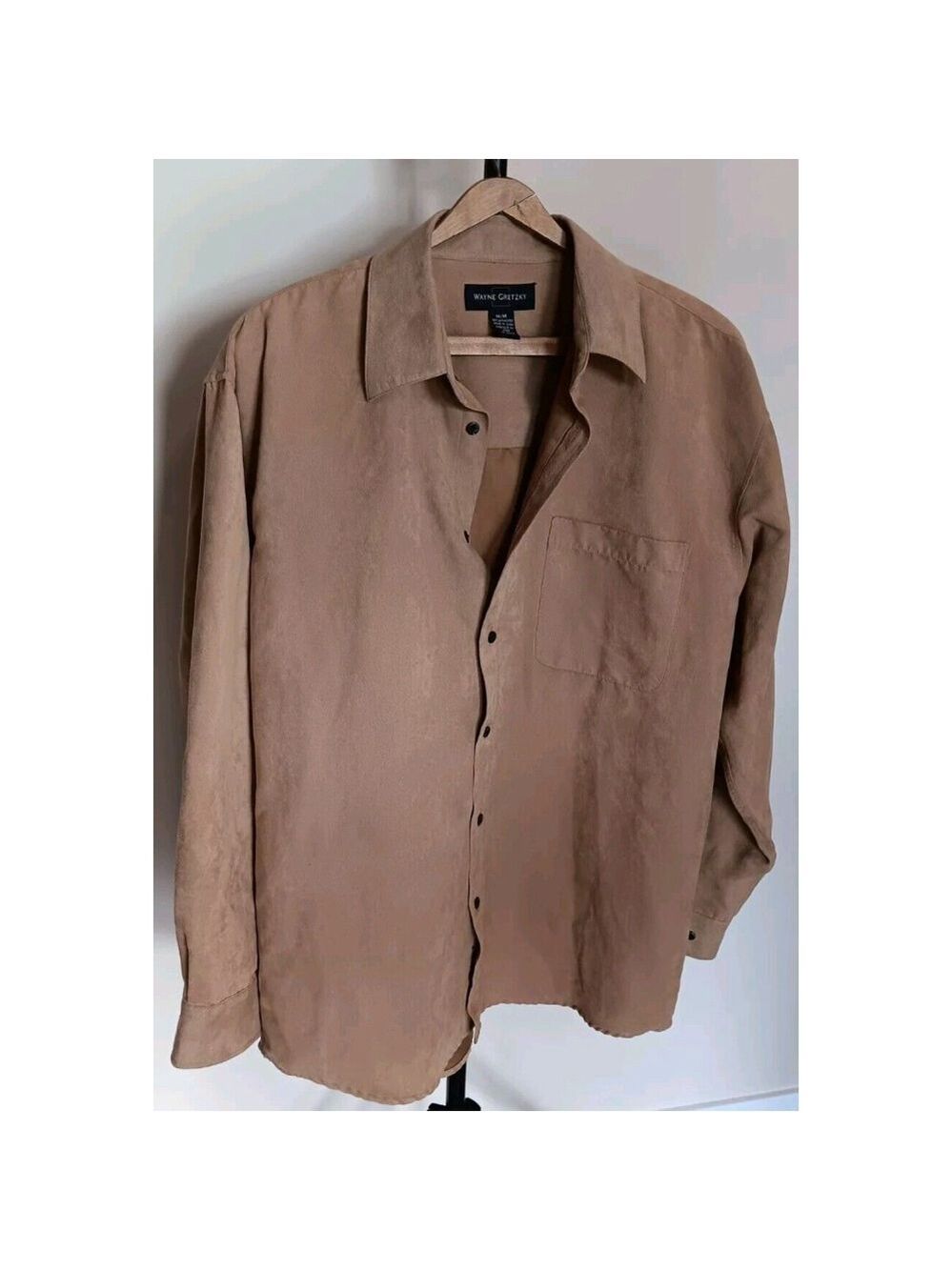 Wayne Gretzky Medium Mens Button Down Shirt The Great One "Suede Like" Feel